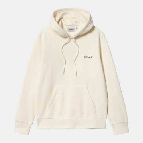 Sudadera con capucha Beige Carhartt Hooded Script Embroidery Sweat Wax S