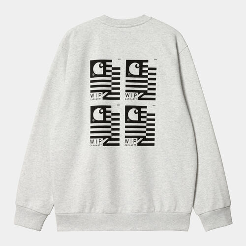 Sudadera Gris Carhartt Stamp State Sweat Ash Heather XS