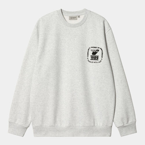 Sudadera Gris Carhartt Stamp State Sweat Ash Heather XS