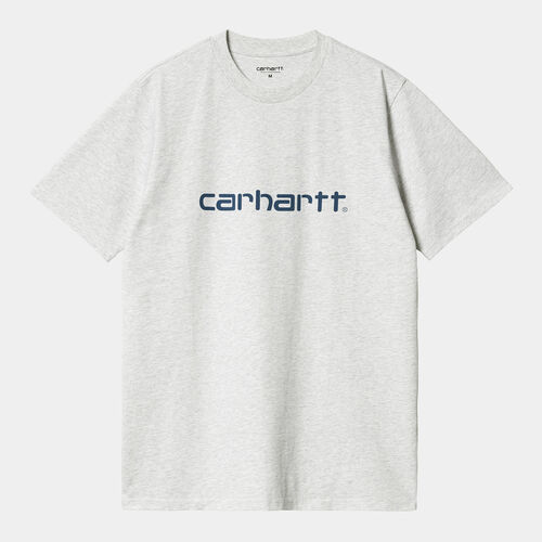 Camiseta Gris Carhartt Script T-Shirt Ash Heather Liberty L