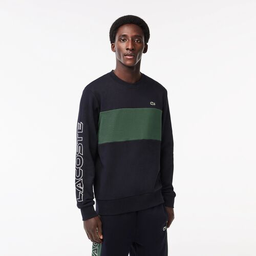 Sudadera Azul Lacoste sin capucha Classic Fit 3D S