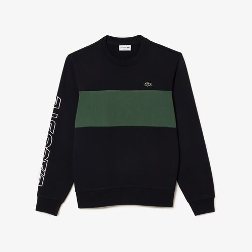 Sudadera Azul Lacoste sin capucha Classic Fit 3D S