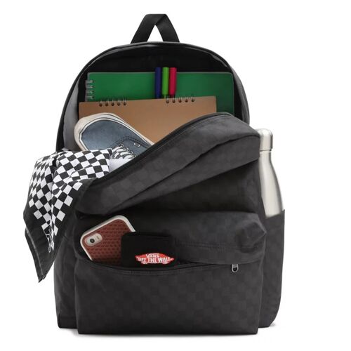 Mochila Cuadros Negros Vans Old Skool Check TU