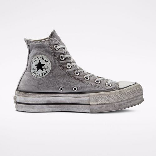 Zapatillas Grises Converse Plataforma Chuck Taylor All Star Smoked Canvas 38