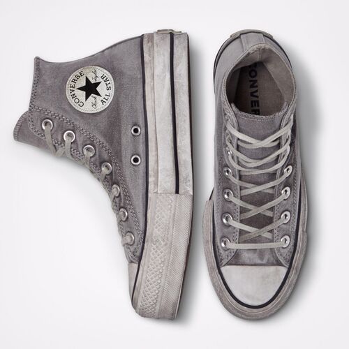 Zapatillas Grises Converse Plataforma Chuck Taylor All Star Smoked Canvas 38