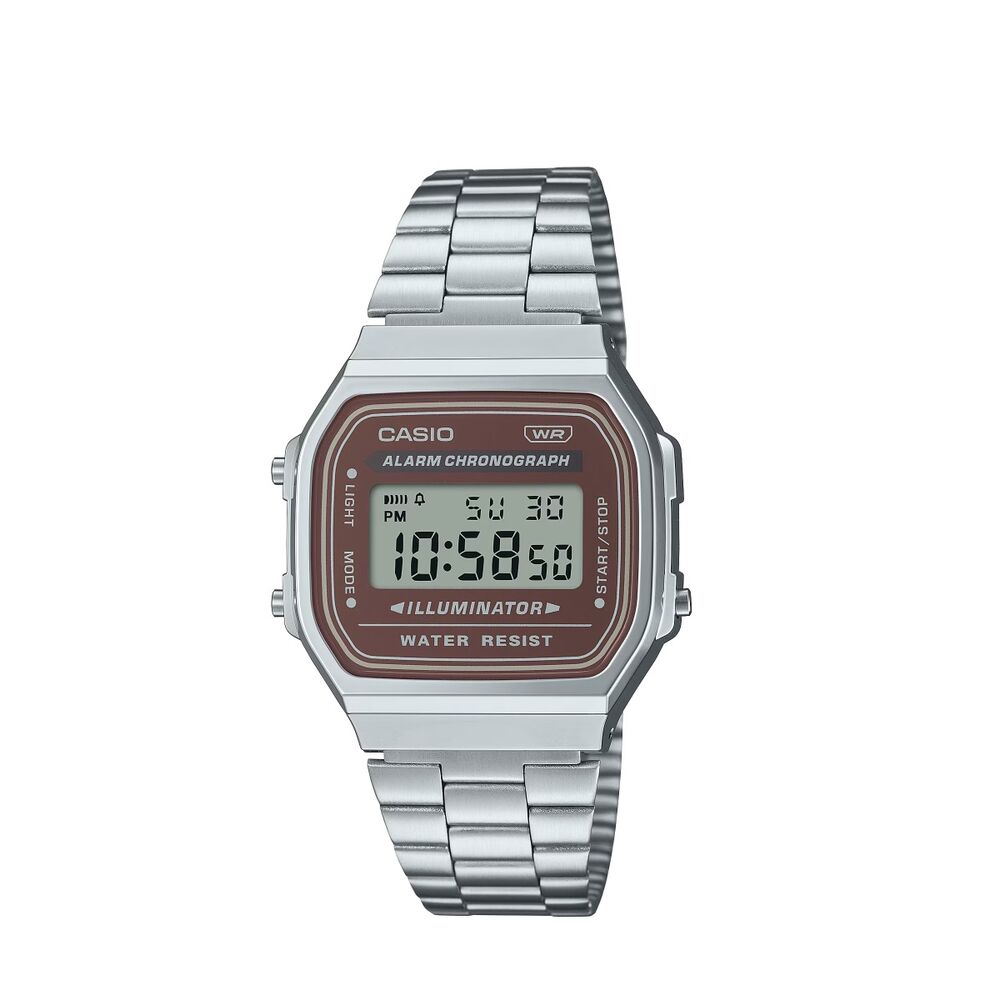 Reloj Plateado-Marrón Casio Iconic Wrist Watch Digital TU