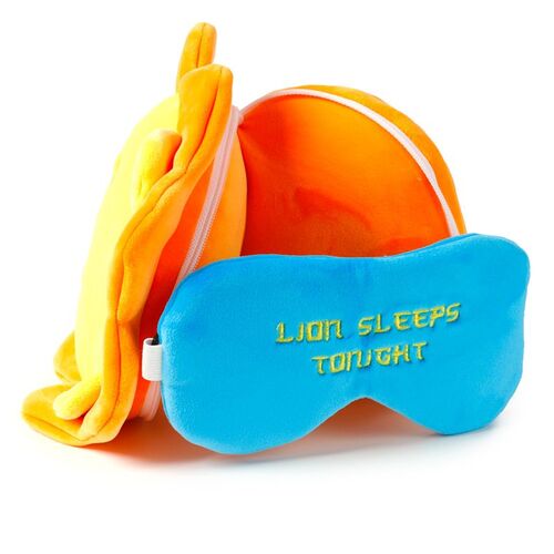 Almohada de Viaje con Antifaz Relax León Puckator TU