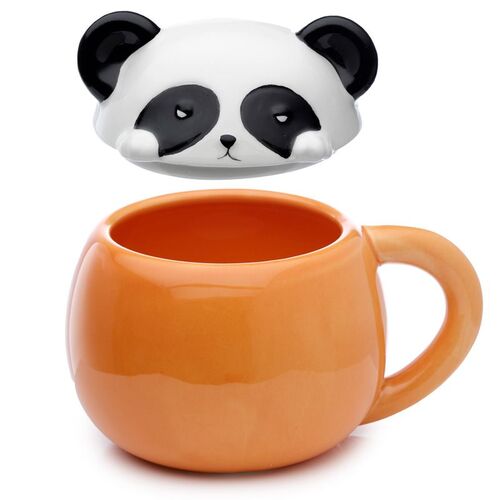 Taza de Cermica con Tapa Oso Panda Puckator TU