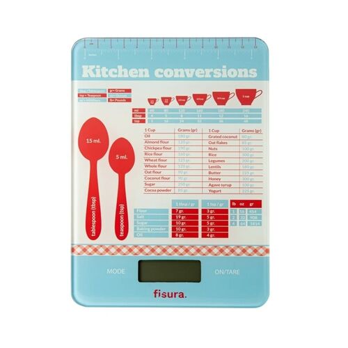 Báscula digital de cocina con medidas de repostería Fisura TU