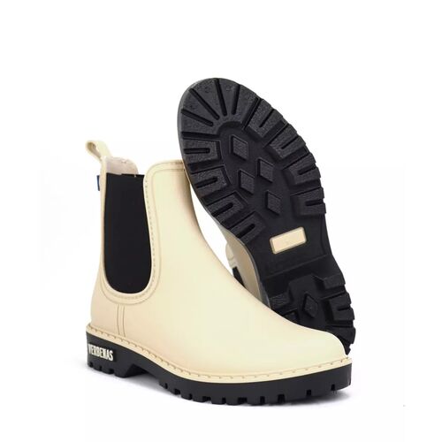 Botas Agua Beige Verbenas Gaudi Mate Crudo-Negro 40