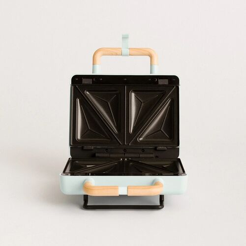  - Sandwichera grill y gofrera de placas intercambiables Azul Pastel Create STONE 3 IN 1 STUDIO