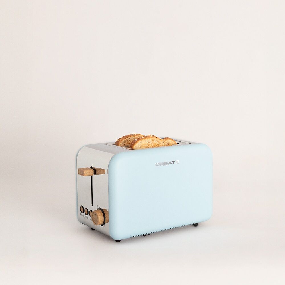 TOAST RETRO - Tostadora para rebanadas anchas Azul Pastel Create - goon