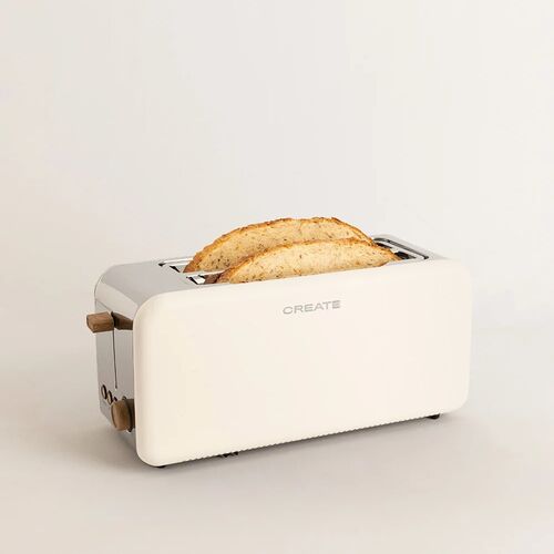 TOAST RETRO XL - Tostadora para rebanadas anchas Blanco Roto Create