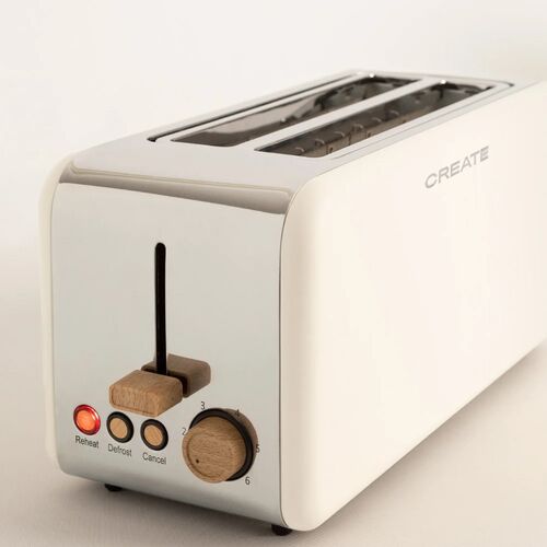 TOAST RETRO XL - Tostadora para rebanadas anchas Blanco Roto Create