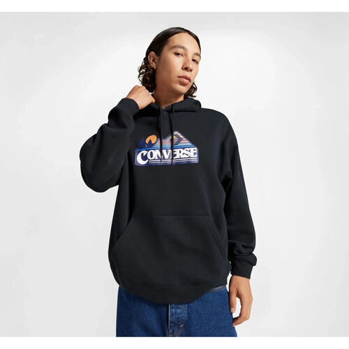 Sudadera con capucha Negra Converse Elevated Graphic S