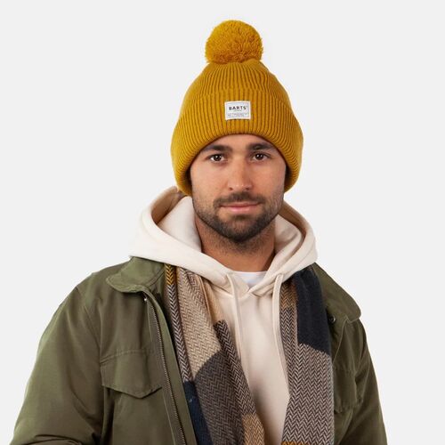 Gorro Naranja elstico con pompn Barts Arkade 