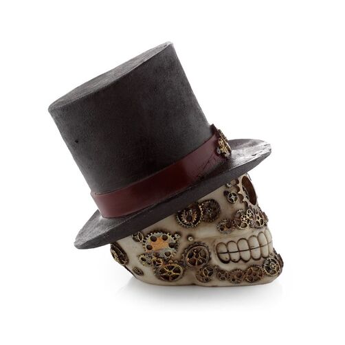 Figura de Calavera Puckator con Sombrero de Copa