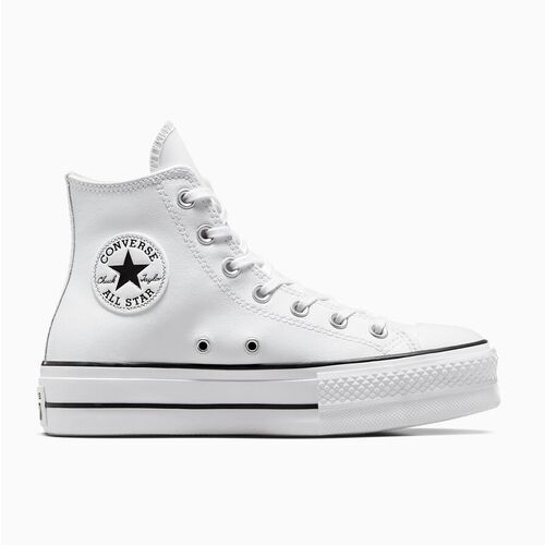 	Zapatillas Converse Blancas Piel Chuck Taylor All Star Platform Leather 35