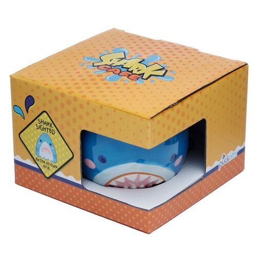 Taza de Cerámica 3D Puckator con Forma Cabeza de Tiburón Azul