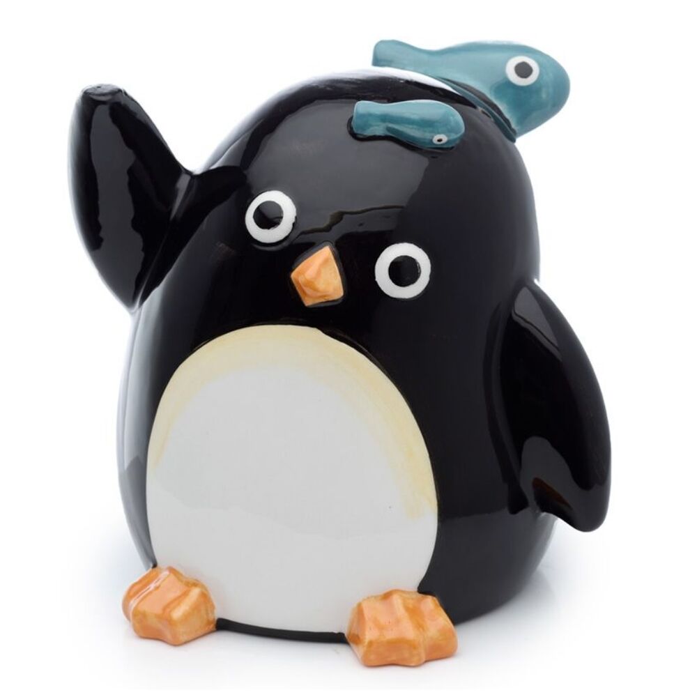 Tazón de Cerámica Pingüino de Puckator Negro 