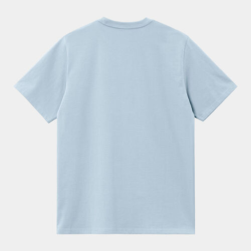 Camiseta Azul Carhartt American Script T-Shirt Frosted Blue M