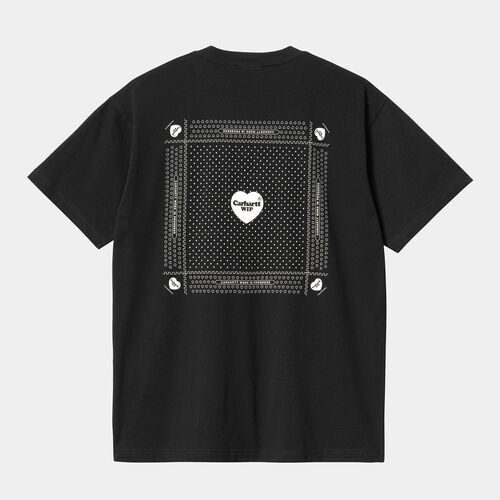 Camiseta Negra Carhartt Heart Bandana T-Shirt Black M