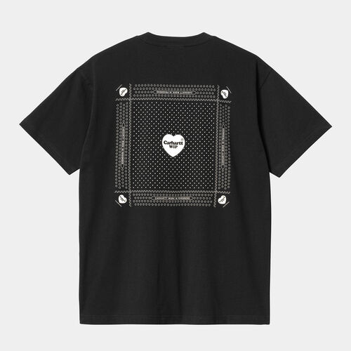 Camiseta Negra Carhartt Heart Bandana T-Shirt Black L