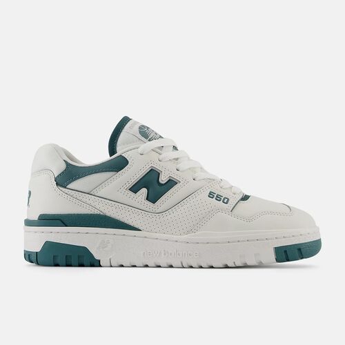 Zapatillas New Balance 550 Blanca-Verde Reflection con new spruce 37.5