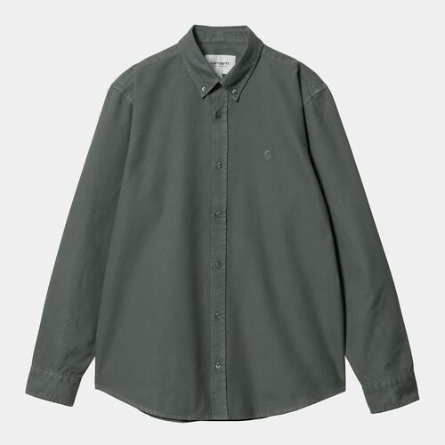 Camisa Carhartt Verde Oscuro L/S Bolton Shirt S