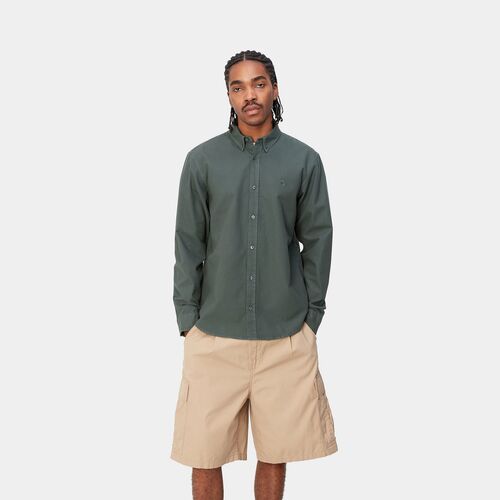 Camisa Carhartt Verde Oscuro L/S Bolton Shirt XL