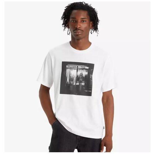 Camiseta Blanca Levis Relaxed Phone Booth Relaxed Fit Tee White L