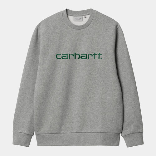 Sudadera Gris Carhartt sin capucha Sweat Grey Heather - Chervil XL