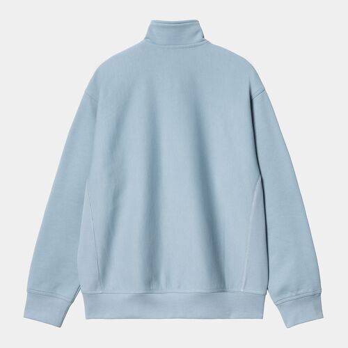 Sudadera Azul Carhartt Half Zip American Script Sweatshirt Frosted Blue XL