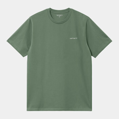 Camiseta Verde Carhartt Script Embroidery T-Shirt Park/White M