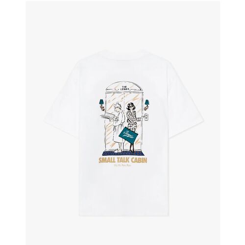 Camiseta Blanca Pompeii Small Talk Graphic Tee M