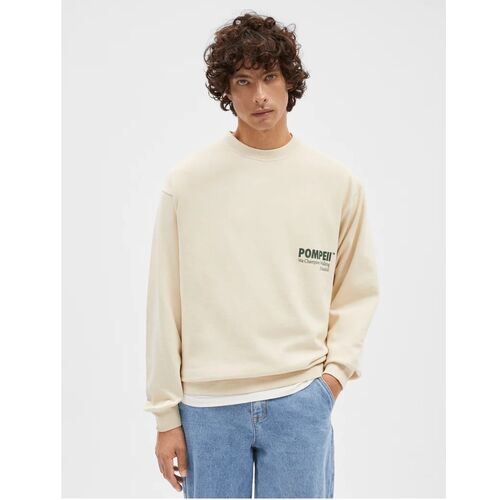 Sudadera Beige Pompeii Cream Logo Crew Neck Sweat S