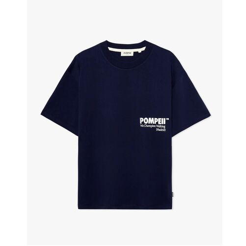 Camiseta Azul Pompeii Navy Boxy Graphic Tee S