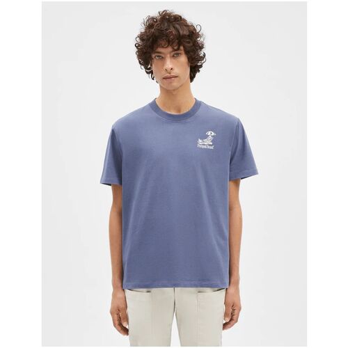 Camiseta Azul Pompeii Slate Blue Sun Bathing Emilio Graphic Tee L