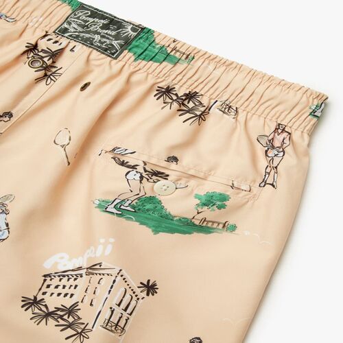 Baador Beige Pompeii Tennis Swim Trunks S