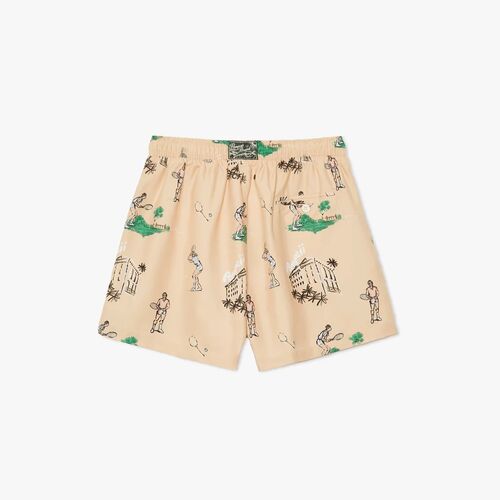 Baador Beige Pompeii Tennis Swim Trunks S