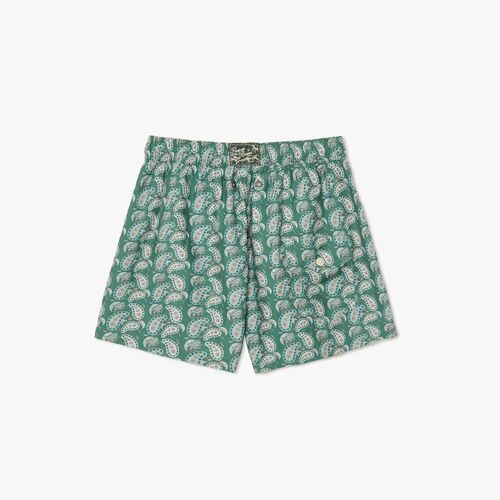 Baador Verde Pompeii Khaki Big Paisley Swim Trunks S