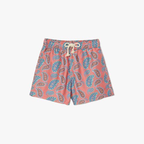 Baador Rosa Pompeii Dark Pink Big Paisley Swim Trunks S