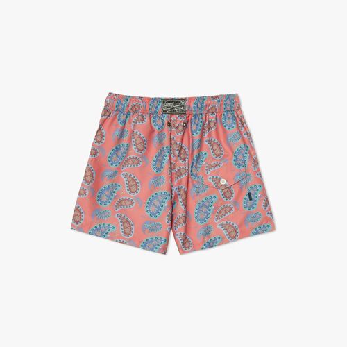 Baador Rosa Pompeii Dark Pink Big Paisley Swim Trunks S