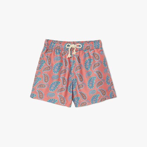 Bañador Rosa Pompeii Dark Pink Big Paisley Swim Trunks L