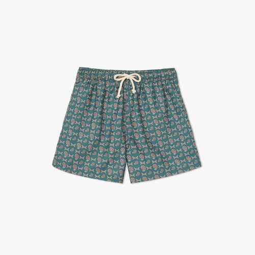 Baador Verde Pompeii Pine Micro Paisley Swim Trunks M