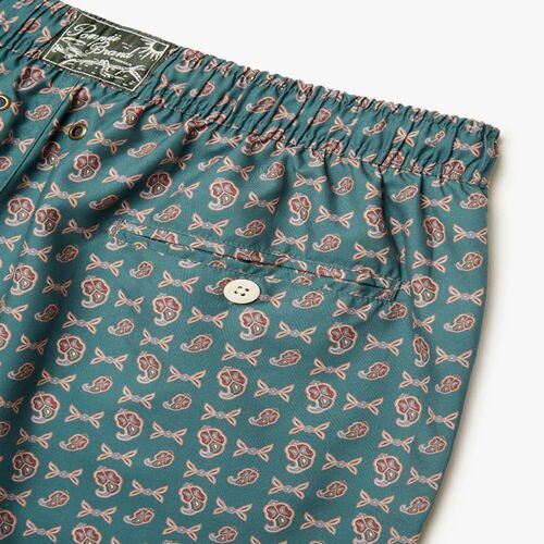 Baador Verde Pompeii Pine Micro Paisley Swim Trunks M