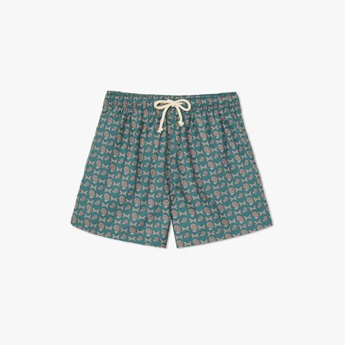 Bañador Verde Pompeii Pine Micro Paisley Swim Trunks L
