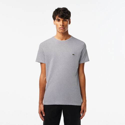 Camiseta Gris Lacoste Pima con Cuello Redondo  S