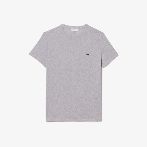 Camiseta Gris Lacoste Pima con Cuello Redondo  S