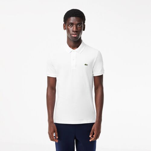 Polo Blanco Lacoste L.12.12 Slim Fit en Petit Piqu S